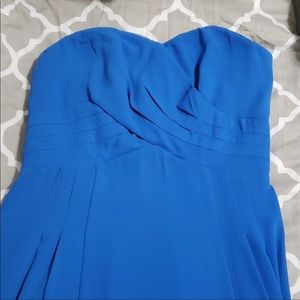 Express blue strapless muni dress